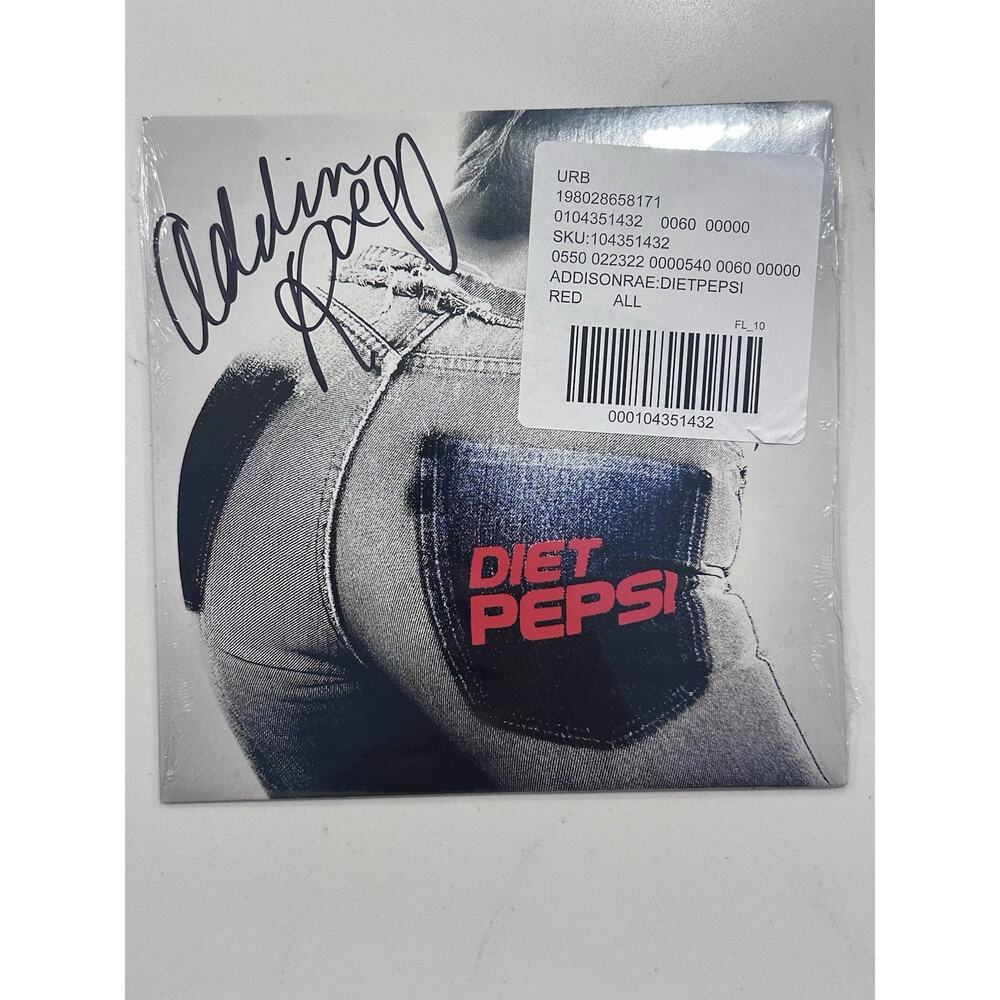 SIGNED Addison Rae Diet Pepsi 7” VINYL Limited Edition Autographed #8